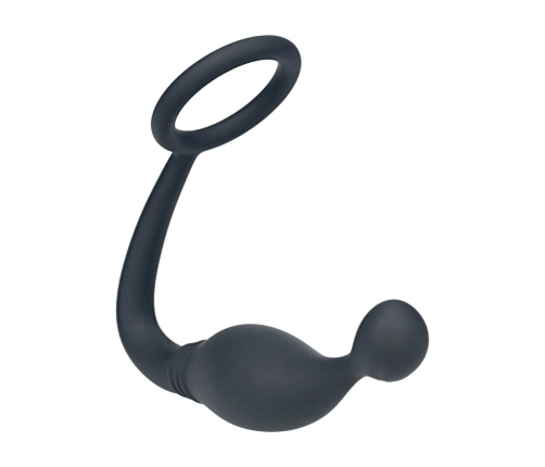 LEVELZ Silicone Support Ring & Prostate Massager L Black
