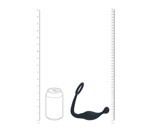 LEVELZ Silicone Support Ring & Prostate Massager L Black