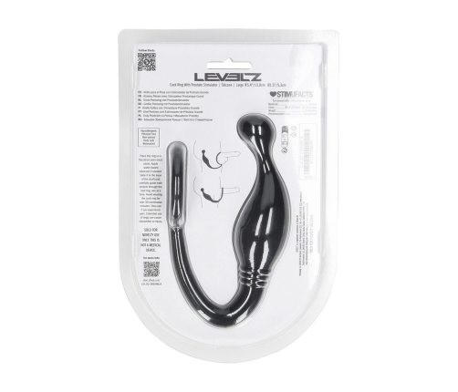 LEVELZ Silicone Support Ring & Prostate Massager L Black