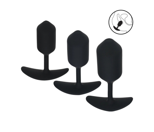 Levelz Silicone Training Set 3pcs Black - Weighted Progressive Plugs