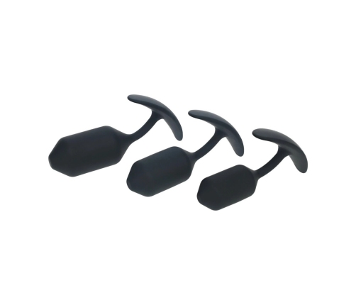 Levelz Silicone Training Set 3pcs Black - Weighted Progressive Plugs