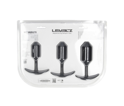 Levelz Silicone Training Set 3pcs Black - Weighted Progressive Plugs