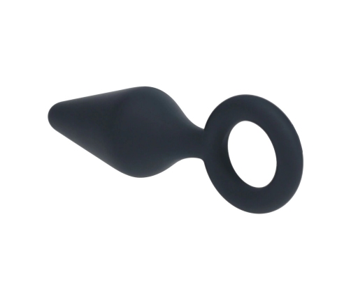 LEVELZ Silicone Intimate Plug S Black with Ergonomic Loop Handle