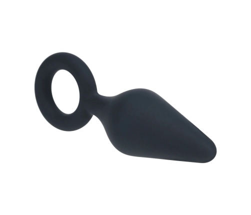 LEVELZ Silicone Intimate Plug S Black with Ergonomic Loop Handle