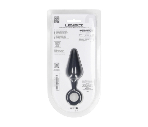 LEVELZ Silicone Plug with Loop Handle M Black - Precision Design