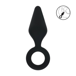 Lovelife LEVELZ Silicone Plug L Black with Ergonomic Loop Handle