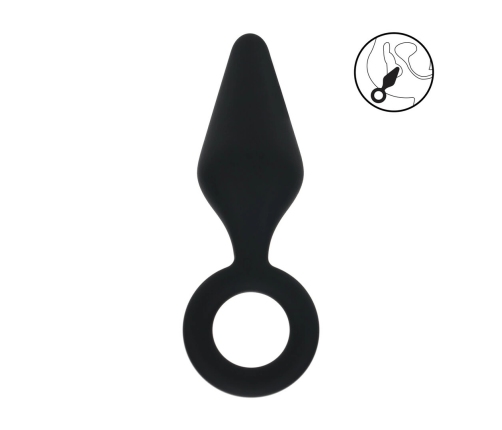 Lovelife LEVELZ Silicone Plug L Black with Ergonomic Loop Handle