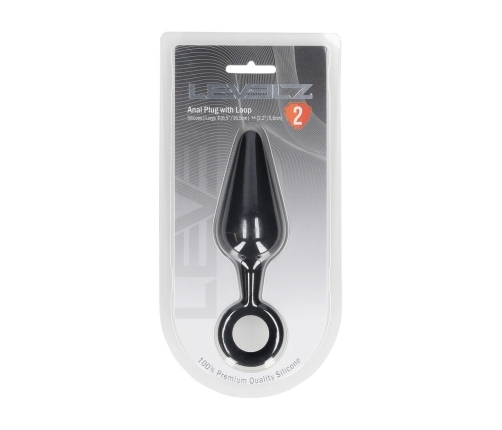 Lovelife LEVELZ Silicone Plug L Black with Ergonomic Loop Handle