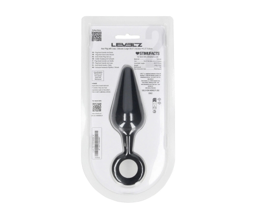 Lovelife LEVELZ Silicone Plug L Black with Ergonomic Loop Handle