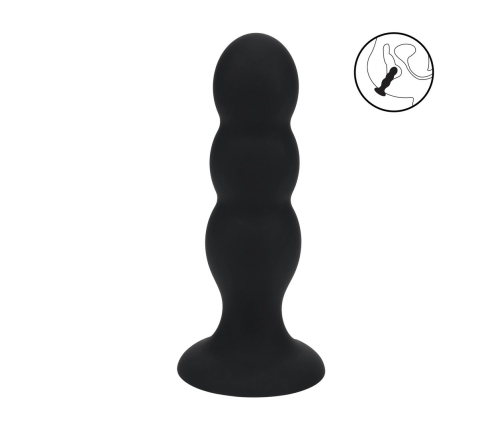 LEVELZ Tri Rattle Liquid Silicone Plug L Black - Triple Bulb, Dynamic Motion