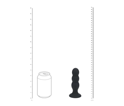 LEVELZ Tri Rattle Liquid Silicone Plug L Black - Triple Bulb, Dynamic Motion