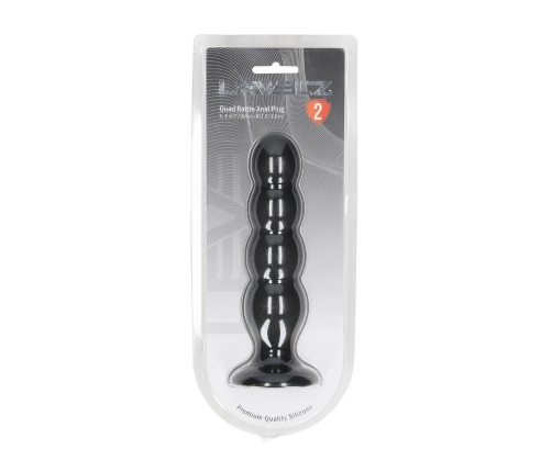 LEVELZ Quad Rattle Silicone Plug XL Black - Four-Bulb Model