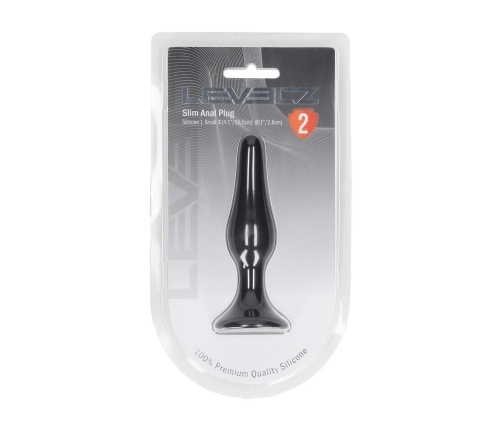 LEVELZ Slim Silicone Plug S Black - Compact Flexible Model