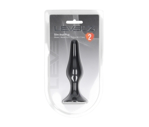 LEVELZ Slim Silicone Plug M Black - Precision Tapered Design
