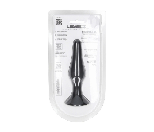 LEVELZ Slim Silicone Plug L Black - Precision Tapered Design
