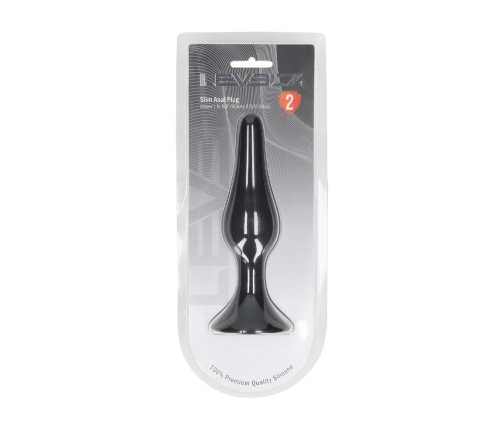 LEVELZ Slim Silicone Plug XL Black - Precision Tapered Model