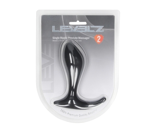 LEVELZ Single Ripple Silicone Prostate Model Black - Ergonomic Design
