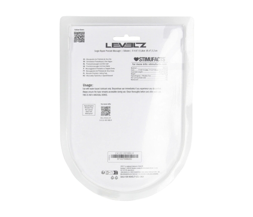 LEVELZ Single Ripple Silicone Prostate Model Black - Ergonomic Design