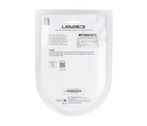 LEVELZ Double Ripple Silicone Prostate Model Black - Flexible Anatomical Design