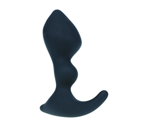 LEVELZ Double Ripple Silicone Prostate Model Black - Flexible Anatomical Design