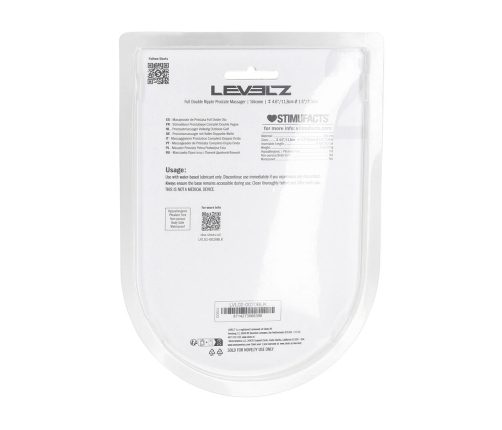 LEVELZ Full Double Ripple Silicone Prostate Model Black - Ergonomic Design