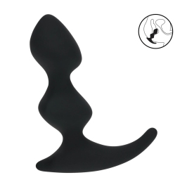 LEVELZ Full Double Ripple Silicone Prostate Model Black - Ergonomic Design