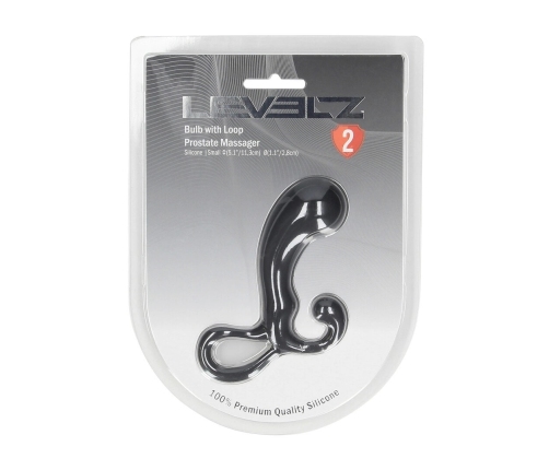LEVELZ Pro L2 Silicone Anal Stimulator with Loop Handle Black S
