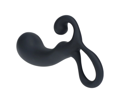 LEVELZ Silicone Prostate Massager L Black - Ergonomic Loop Handle Design