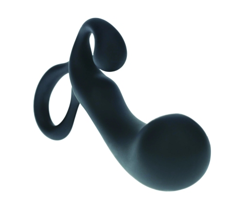 LEVELZ Silicone Prostate Massager L Black - Ergonomic Loop Handle Design
