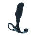 LEVELZ Rippled with Hard Loop Silicone Prostate Massager Model M - Black, Ergonomic Rippled Design
