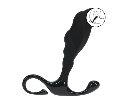 LEVELZ Silicone Prostate Model L - Black, Textured Ergonomic Design