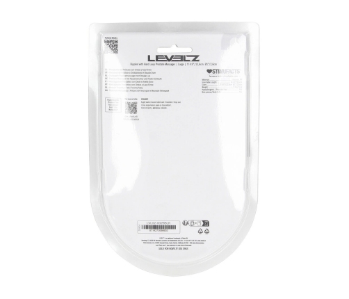 LEVELZ Silicone Prostate Model L - Black, Textured Ergonomic Design