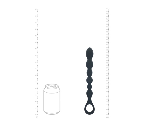 LEVELZ Black Silicone Flexible Beaded Probe with Loop Handle - 23 cm