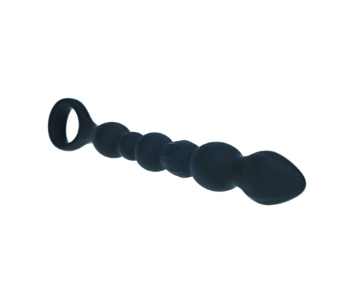 LEVELZ Black Silicone Flexible Beaded Probe with Loop Handle - 23 cm