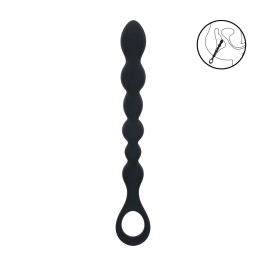 LEVELZ Black Silicone Flexible Beaded Probe with Loop Handle - 23 cm