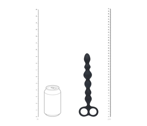 LEVELZ Beaded Silicone Intimate Probe Double Loop Black - Flexible Design