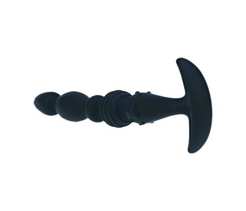 LEVELZ Multi-Textured Silicone Anal Probe Black - Flexible Precision Model