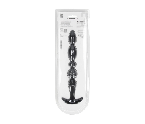 LEVELZ Multi-Textured Silicone Anal Probe Black - Flexible Precision Model