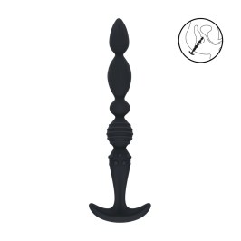 LEVELZ Multi-Textured Silicone Anal Probe Black - Flexible Precision Model