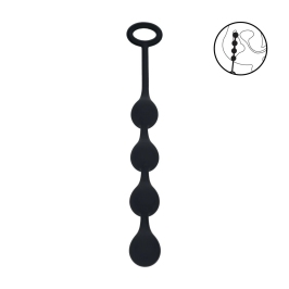 LEVELZ Waterdrop Silicone Intimate Beads S 20mm Black Flexible Design