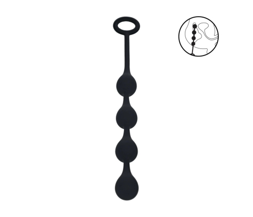 LEVELZ Waterdrop Silicone Intimate Beads S 20mm Black Flexible Design