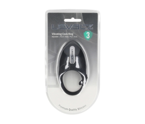 LEVELZ Adjustable Vibrating Silicone Support Ring Black - Size Adjustable