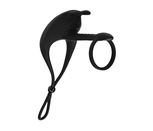 LEVELZ Adjustable Bunny Vibrating Silicone Intimate Ring Black