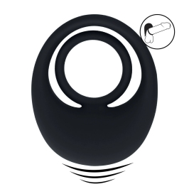 LEVELZ Vibrating Silicone Support Ring Black - Flexible System, Size M