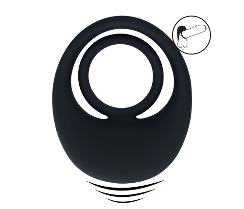 LEVELZ Vibrating Silicone Support Ring Black - Flexible System, Size M