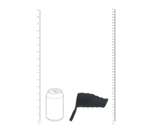 LEVELZ Vibrating Ribbed Silicone Support Ring & Sleeve Black