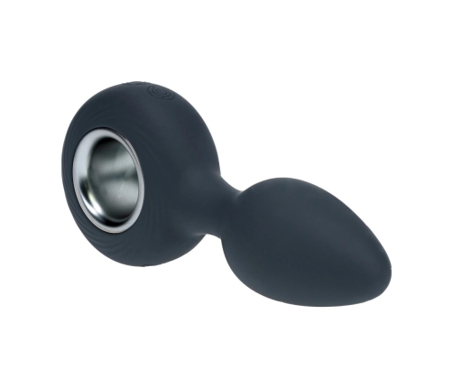 LEVELZ Rechargeable Silicone Anal Plug Black with Loop Base