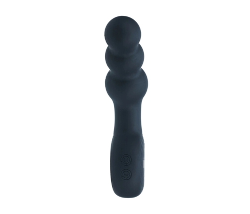 LEVELZ Beaded Silicone Intimate Massager with Loop - Black Rechargeable
