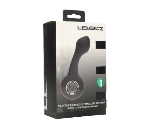 LEVELZ plicity Vibrating Silicone Prostate Stimulator Loop Black Rechargeable