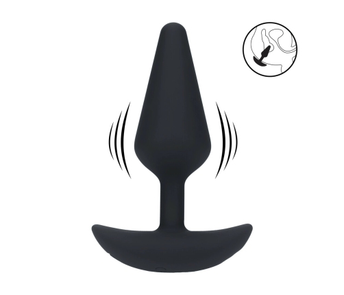 LEVELZ Classic Silicone Vibrating Plug M Black - Rechargeable & Hypoallergenic